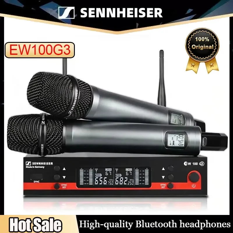 Беспроводной микрофон Sennheiser EW100G3 профессиональный, двухканальный, для сцены, 2 канала, 600-699 МГц, UHF, караоке, металлический, ручной
Беспроводной микрофон Sennheiser EW100G3 профессиональный, двухканальный, для сцены, 2 канала, 600-699 МГц, UHF, караоке, металлический, ручной