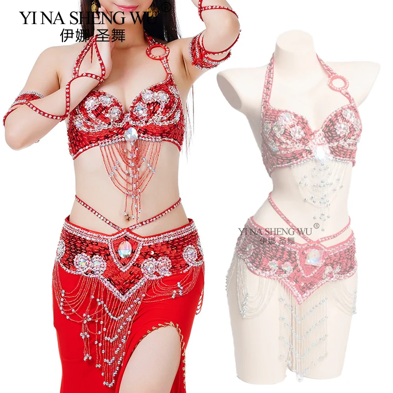 Женский сексуальный топ для танца живота, бюстгальтер с поясом из бисера, комплект из 2 предметов, восточный танец живота, роскошный комплект с бюстгальтером ручной работы с вышивкой для выступлений
Женский сексуальный топ для танца живота, бюстгальтер с поясом из бисера, комплект из 2 предметов, восточный танец живота, роскошный комплект с бюстгальтером ручной работы с вышивкой для выступлений