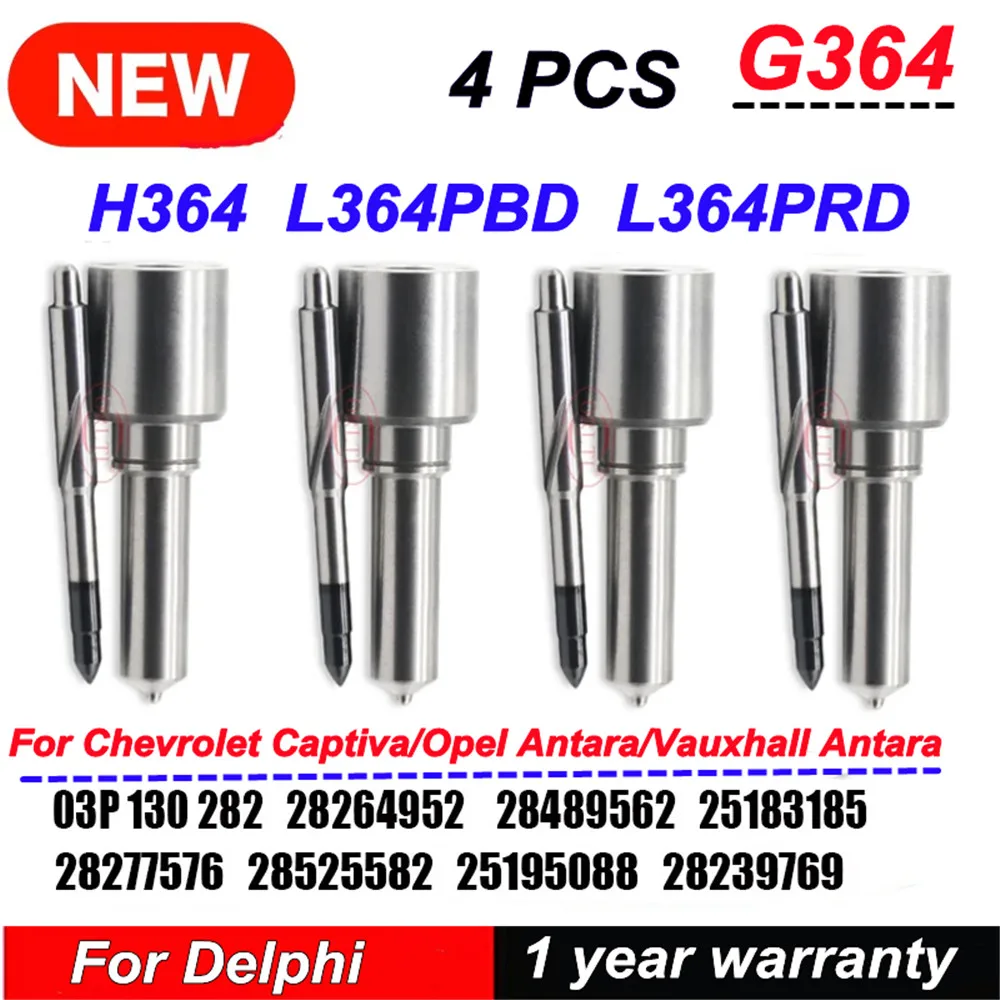 4PCS Diesel Nozzle H364 G364 L364PBD For Chevrolet Captiva 03P130282 28264952 28489562 25183185 28277576 28525582 28239769
4PCS Diesel Nozzle H364 G364 L364PBD For Chevrolet Captiva 03P130282 28264952 28489562 25183185 28277576 28525582 28239769