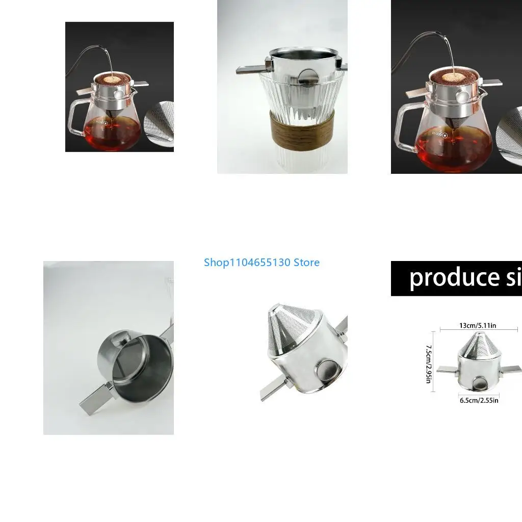 Hand Drip Coffee Maker Stainless Steel Filter Cup Professional Pouring Over
Hand Drip Coffee Maker Stainless Steel Filter Cup Professional Pouring Over