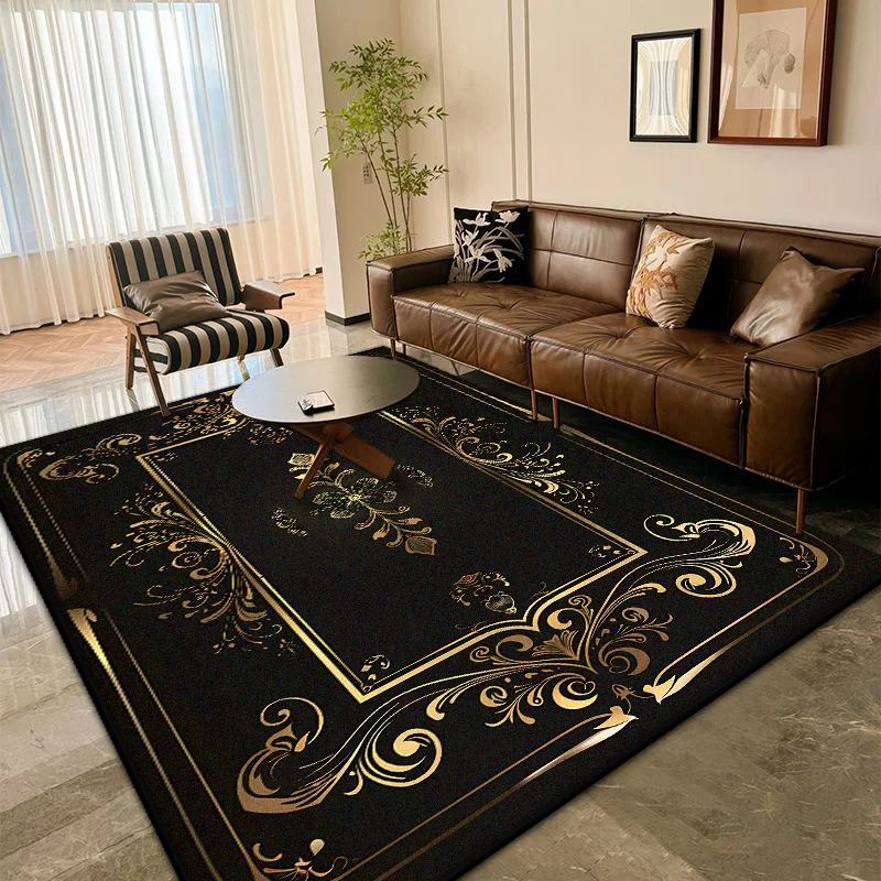 Home Decoration Luxury Large Living Room Rug Black Gold Room Decoration Antiskid Home Mat Foldable Dining Room Carpet Easy Clean
Home Decoration Luxury Large Living Room Rug Black Gold Room Decoration Antiskid Home Mat Foldable Dining Room Carpet Easy Clean