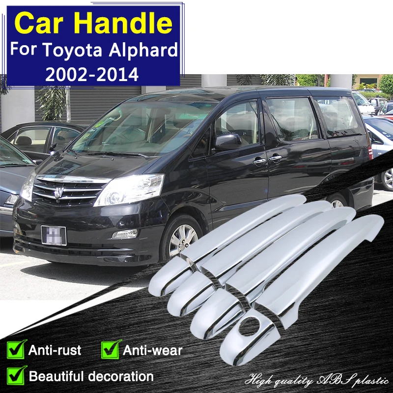 for Toyota Alphard AH10 AH20 MK1 MK2 2002~2014 Chrome Door Handle Cover Car Accessories Catch Rustproof Stickers Styliny Cap
for Toyota Alphard AH10 AH20 MK1 MK2 2002~2014 Chrome Door Handle Cover Car Accessories Catch Rustproof Stickers Styliny Cap