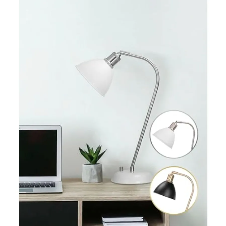 Halo Silver Adjustable Desk Lamp Reading Lamp, Pharmacy Style Metal Desk Lamp, Industrial Table Lamp with Solid Base for Bedsid
Halo Silver Adjustable Desk Lamp Reading Lamp, Pharmacy Style Metal Desk Lamp, Industrial Table Lamp with Solid Base for Bedsid