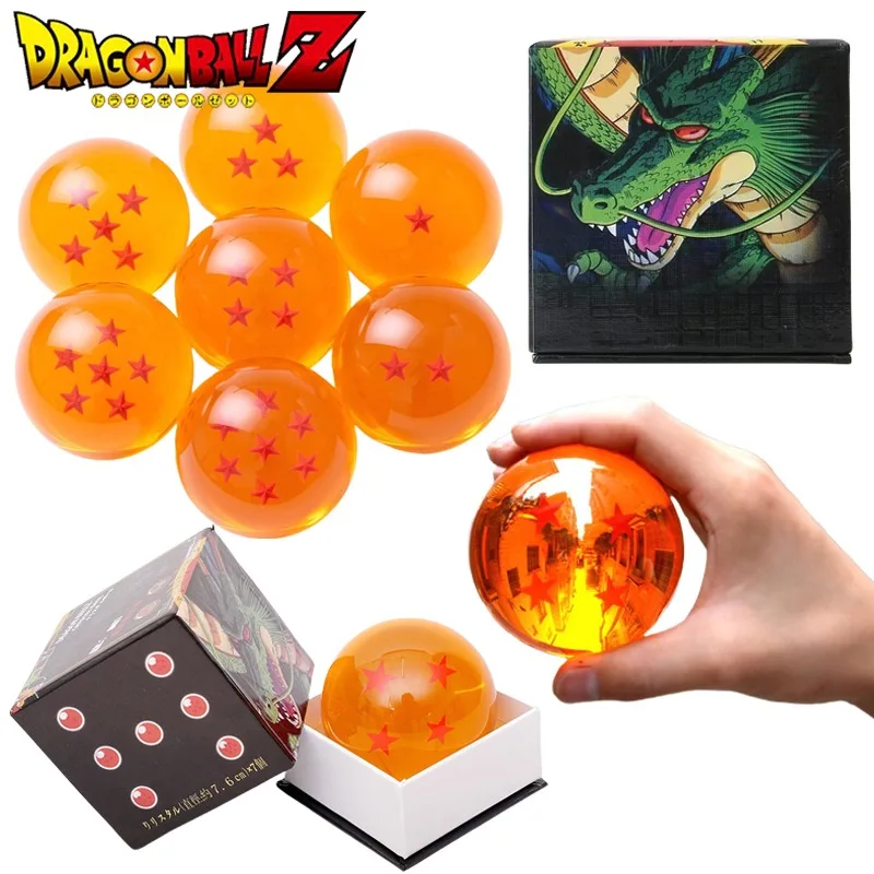 Dragon Ball Anime Peripheral Toys 7 Star Dragonball Collection Model Ornament with Box Acrylic Crystal Balls 7.6CM Boys Gifts
Dragon Ball Anime Peripheral Toys 7 Star Dragonball Collection Model Ornament with Box Acrylic Crystal Balls 7.6CM Boys Gifts