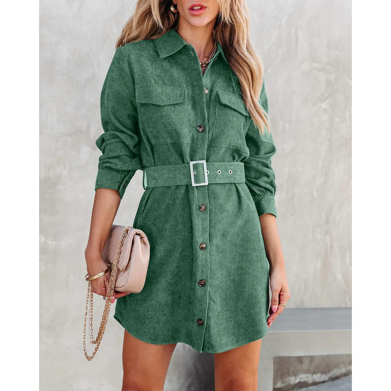 25 Year Autumn And Winter Versatile Waist Collection Street Trend Wind Light Core Velvet Dress 22256
25 Year Autumn And Winter Versatile Waist Collection Street Trend Wind Light Core Velvet Dress 22256