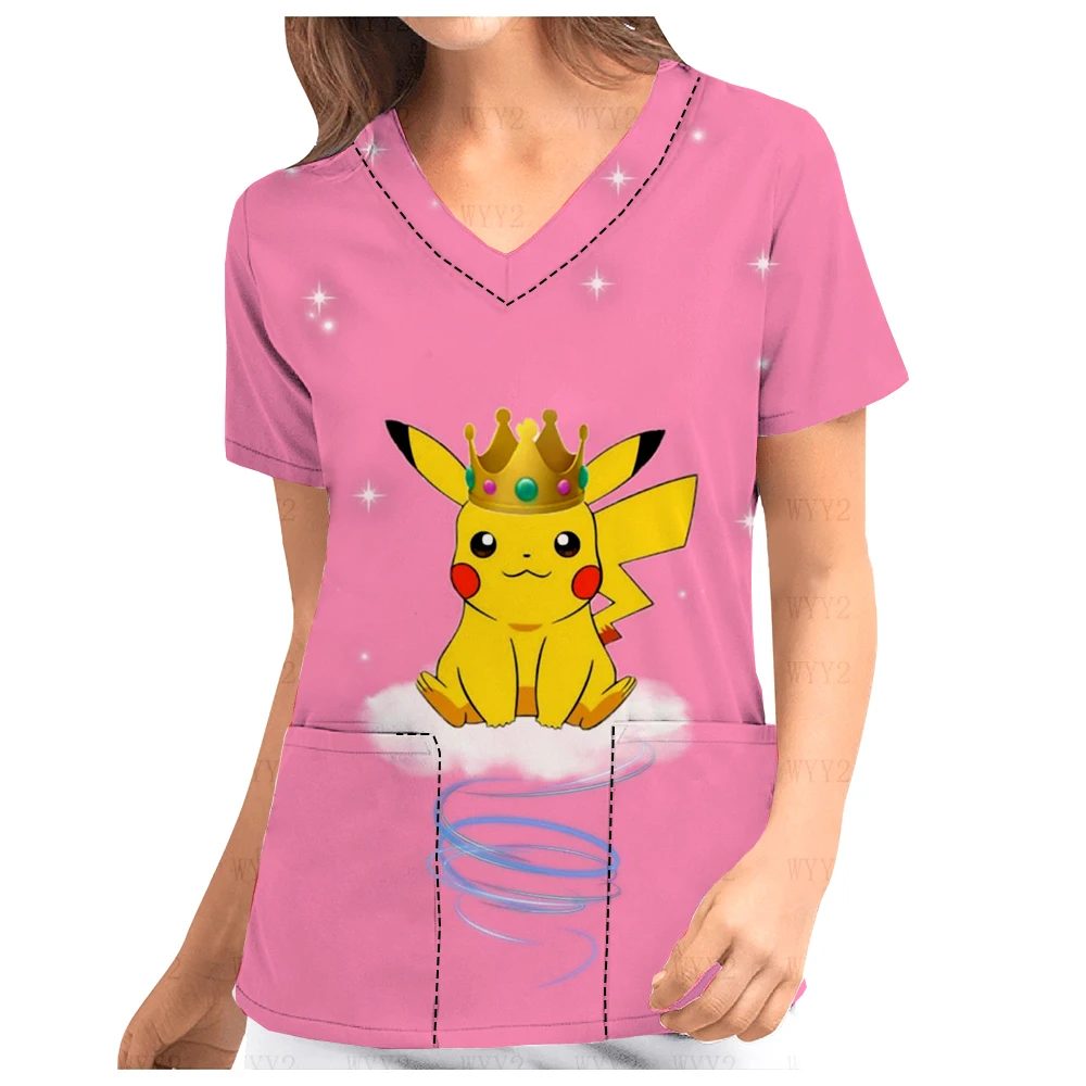 Short Sleeve V-Neck Print Scrub Top Spring and Summer Women's Dental Pet Hospital Beauty Salon Work Uniform Nursing Uniform
Short Sleeve V-Neck Print Scrub Top Spring and Summer Women's Dental Pet Hospital Beauty Salon Work Uniform Nursing Uniform