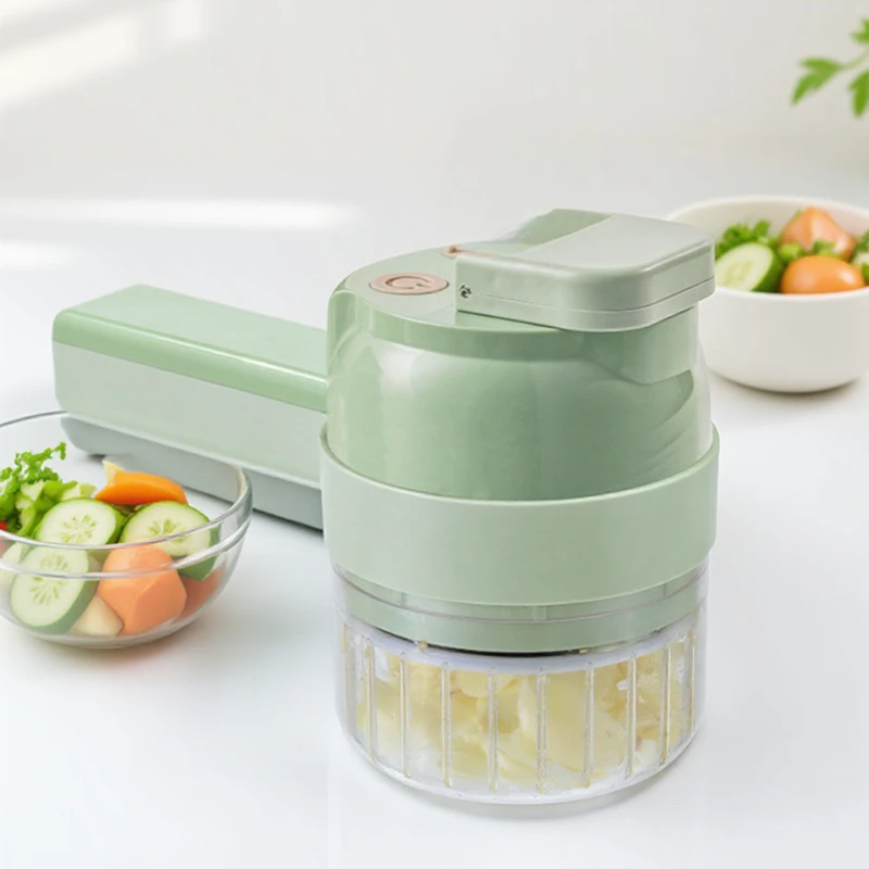 Перезаряжаемый электрический измельчитель овощей 4 в 1, беспроводной кухонный комбайн для мяса, чеснока, лука, перца, кухонный блендер, миксер
Перезаряжаемый электрический измельчитель овощей 4 в 1, беспроводной кухонный комбайн для мяса, чеснока, лука, перца, кухонный блендер, миксер