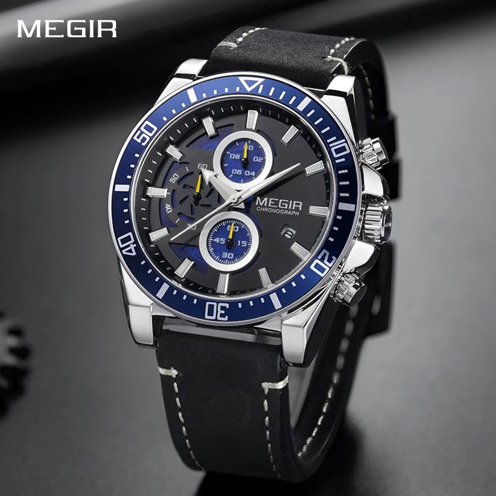 MEGIR 47MM Dial Men Quartz Watches Fashion Leather Sport Military Wristwatch Waterproof Luminous Male Chronograph Montre Homme
MEGIR 47MM Dial Men Quartz Watches Fashion Leather Sport Military Wristwatch Waterproof Luminous Male Chronograph Montre Homme