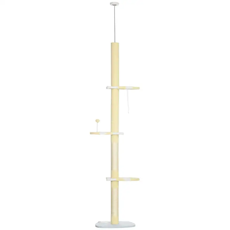 PawHut 4-Tier Floor to Ceiling Cat Tree Height Adjustable 87 -103 Inch
PawHut 4-Tier Floor to Ceiling Cat Tree Height Adjustable 87 -103 Inch