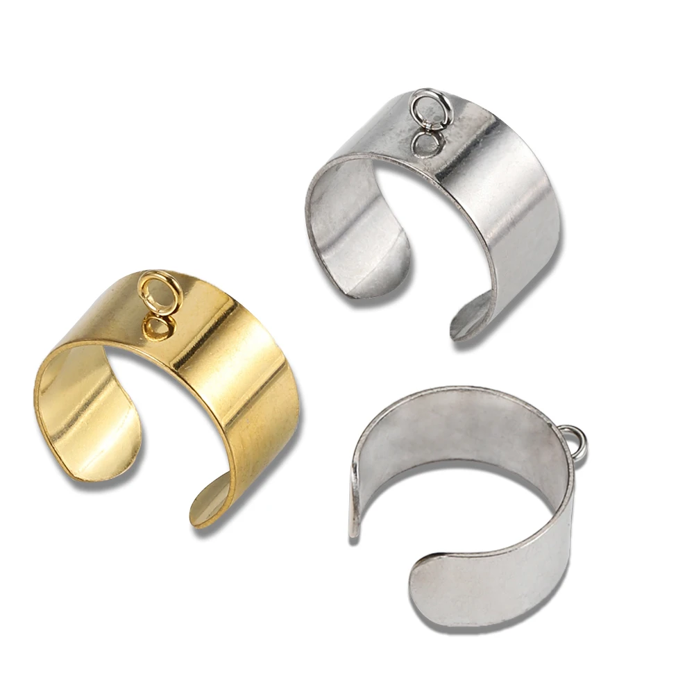 10pcs/lot Stainless Steel Open Adjustable Rings Gold Color U-shaped With Open Loop For DIY Jewelry Making Earrings Accessories
10pcs/lot Stainless Steel Open Adjustable Rings Gold Color U-shaped With Open Loop For DIY Jewelry Making Earrings Accessories