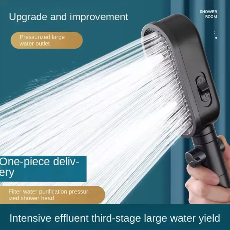 3 Modes High Pressure Shower Head Filtered Pressurized Handheld Shower Head with Stop Button 4 Size Universal Bathroom Sprayer
3 Modes High Pressure Shower Head Filtered Pressurized Handheld Shower Head with Stop Button 4 Size Universal Bathroom Sprayer