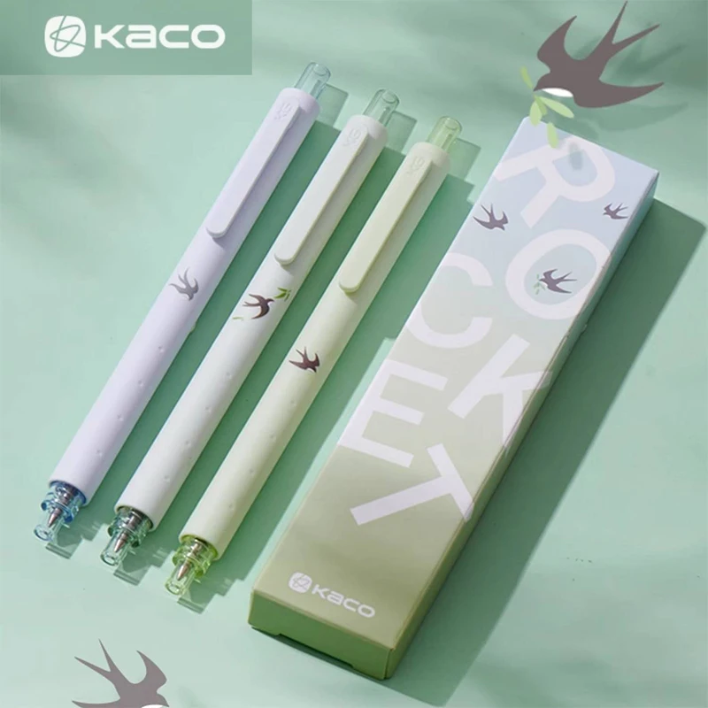 Kaco 3pcs Gel Pens Set 0.5mm Fresh Spring Style Press Signature Pen Quick Drying Smooth Writing School Supplies милая канцелярия
Kaco 3pcs Gel Pens Set 0.5mm Fresh Spring Style Press Signature Pen Quick Drying Smooth Writing School Supplies милая канцелярия