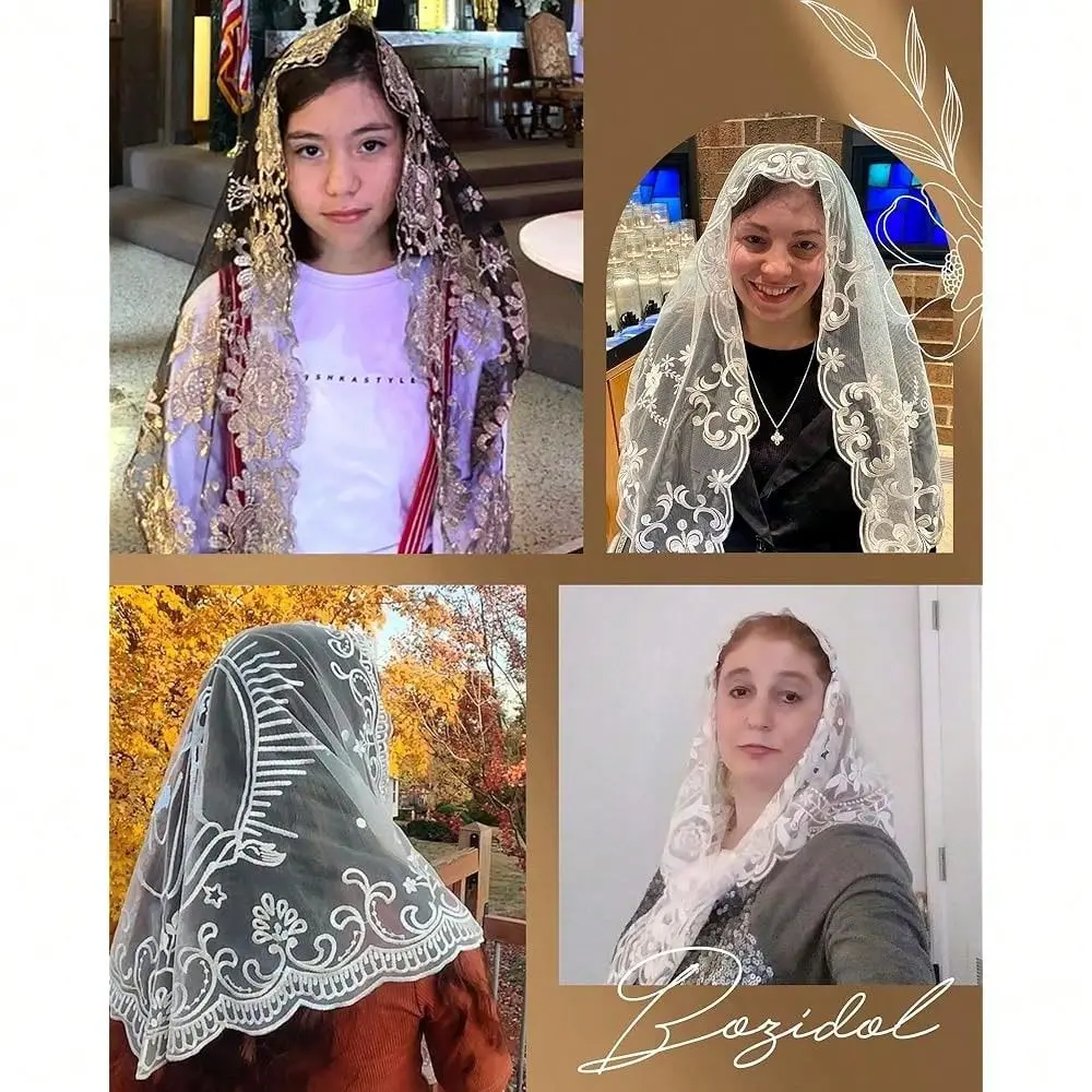 1rch Mantilla Catholic Veil With Triangle Holy Virgin Embroidery Traditional Mass Chapel Veil
1rch Mantilla Catholic Veil With Triangle Holy Virgin Embroidery Traditional Mass Chapel Veil