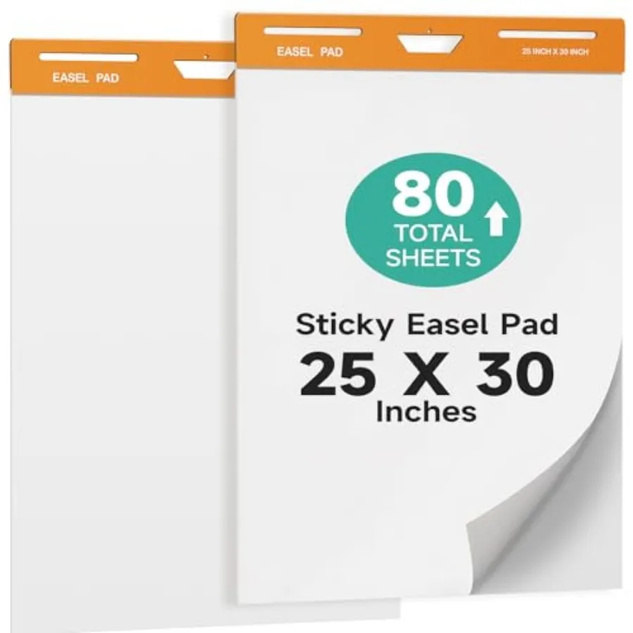 25 x 30 Inches Sticky Easel Pad 40 Sheets/Pad Chart Paper 2 Pads Anchor Chart Paper for Teachers Classrooms Students and Office
25 x 30 Inches Sticky Easel Pad 40 Sheets/Pad Chart Paper 2 Pads Anchor Chart Paper for Teachers Classrooms Students and Office