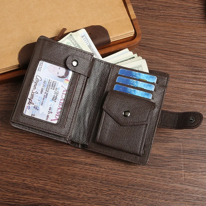 New Men's Wallet Casual PU leather buckle business multi-card coin wallet Short Money Clip Coin Purse Card Bag
New Men's Wallet Casual PU leather buckle business multi-card coin wallet Short Money Clip Coin Purse Card Bag