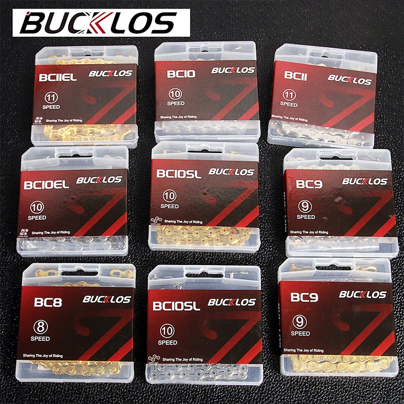 BUCKLOS Bike Chain 9v 10v 11v 12 Speed Bicycle Chain Bike Current 116L 126L 8s 9s 10s 11s 12s Road MTB Chains L/EL/SL Power
BUCKLOS Bike Chain 9v 10v 11v 12 Speed Bicycle Chain Bike Current 116L 126L 8s 9s 10s 11s 12s Road MTB Chains L/EL/SL Power