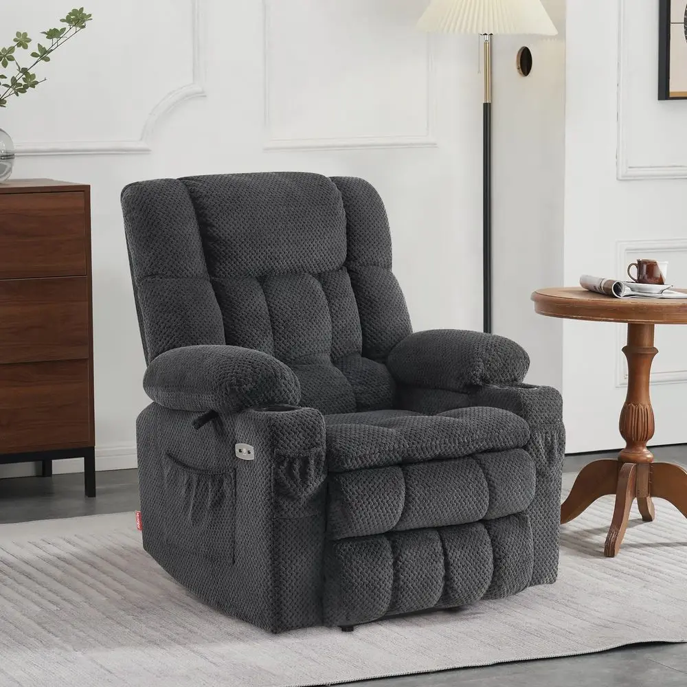 Dual Motor Power Lift Recliner Chair with Massage and Heat for Elderly People, Infinite Position, USB Ports, Cup Holders, Fabri
Dual Motor Power Lift Recliner Chair with Massage and Heat for Elderly People, Infinite Position, USB Ports, Cup Holders, Fabri