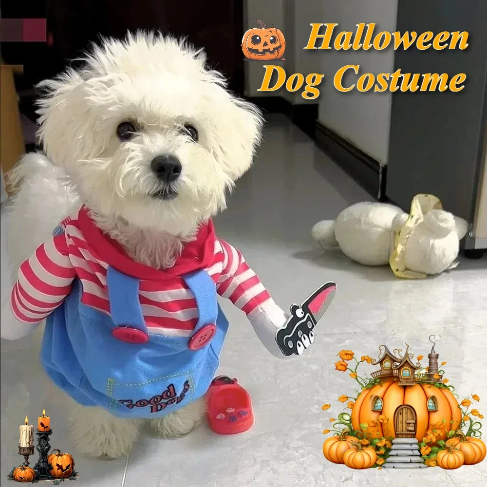 Halloween Funny Dog Costume Chucky Horror Cosplay Sweatshirt Set Comical Pet Party Outfits Jumpsuit Dress Comical Sweatshirt Set
Halloween Funny Dog Costume Chucky Horror Cosplay Sweatshirt Set Comical Pet Party Outfits Jumpsuit Dress Comical Sweatshirt Set
