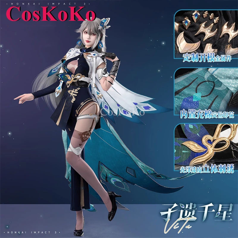 CosKoKo Vita Cosplay Costumes Game Honkai Impact 3 Sweet Elegant Uniforms Dress Women Halloween Party Role Play Clothing S-XL
CosKoKo Vita Cosplay Costumes Game Honkai Impact 3 Sweet Elegant Uniforms Dress Women Halloween Party Role Play Clothing S-XL