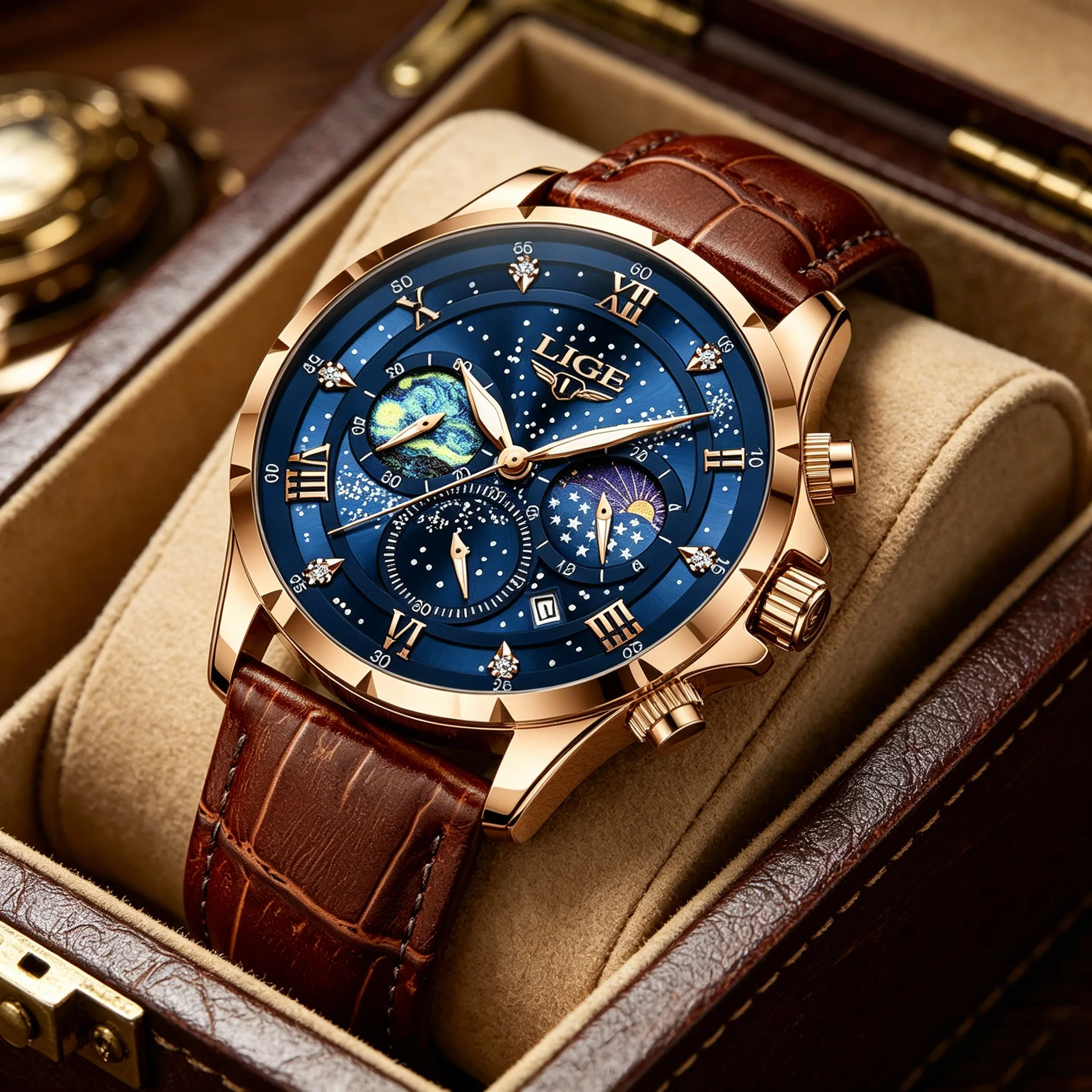 LIGE Casual Men Watch Luxury Leather Waterproof Creative Luminous Dial Quartz Wristwatch Chronograph Military Watch for Men
LIGE Casual Men Watch Luxury Leather Waterproof Creative Luminous Dial Quartz Wristwatch Chronograph Military Watch for Men