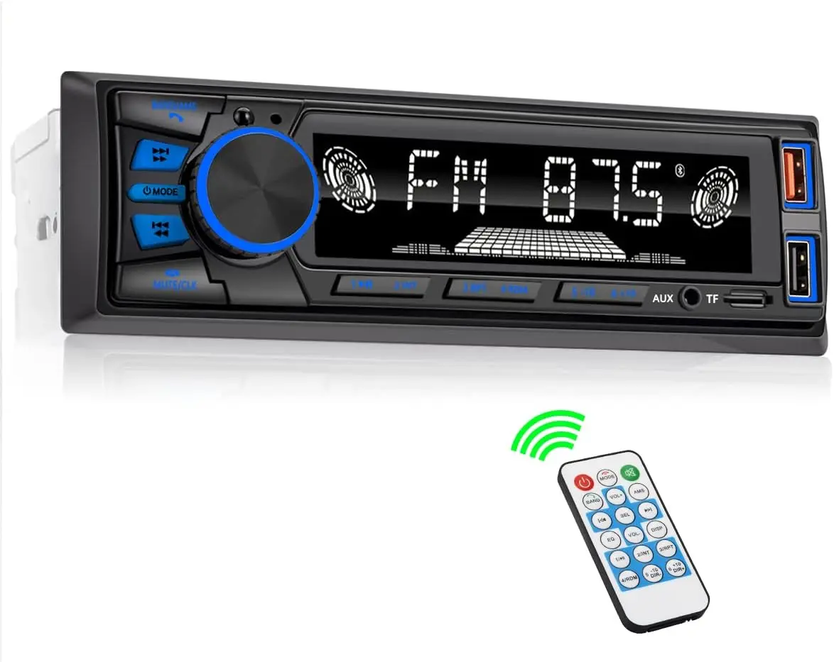 Автомагнитола Single DIN с Bluetooth, функцией Hands-Free, управлением через приложение, FM/MP3/SD/AUX/двойным USB/EQ/быстрой зарядкой
Автомагнитола Single DIN с Bluetooth, функцией Hands-Free, управлением через приложение, FM/MP3/SD/AUX/двойным USB/EQ/быстрой зарядкой