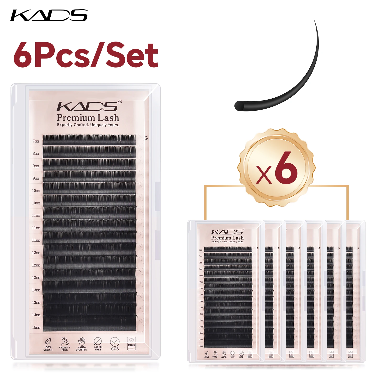 Накладные ресницы KADS 6Case Classic Individual, из искусственного меха норки, с изгибом C CC D DD, для макияжа
Накладные ресницы KADS 6Case Classic Individual, из искусственного меха норки, с изгибом C CC D DD, для макияжа
