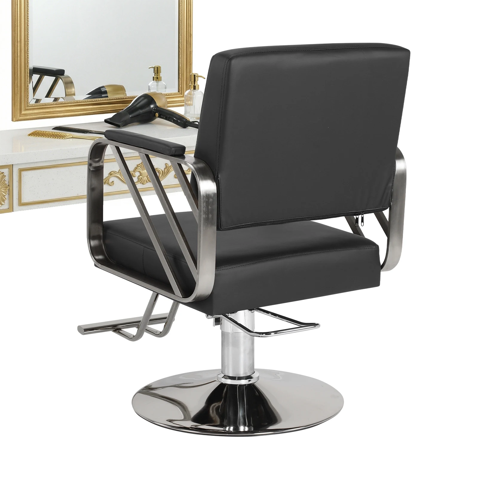 Barber Chair Capacity 420 Lbs Styling Equipment with Heavy Duty Hydraulic Pump 360 Swivel Adjustable for Barbershop
Barber Chair Capacity 420 Lbs Styling Equipment with Heavy Duty Hydraulic Pump 360 Swivel Adjustable for Barbershop