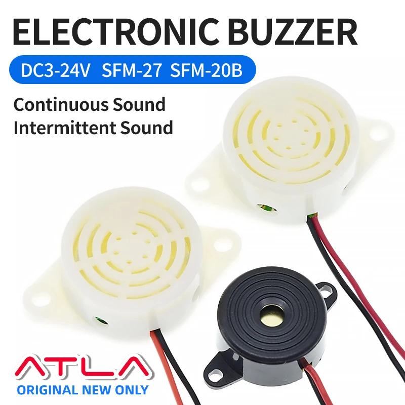 95DB Alarm High-decibel DC 3-24V 12V Electronic Buzzer Beep Intermittent Continuous for Arduino Car Van SFM-27
95DB Alarm High-decibel DC 3-24V 12V Electronic Buzzer Beep Intermittent Continuous for Arduino Car Van SFM-27