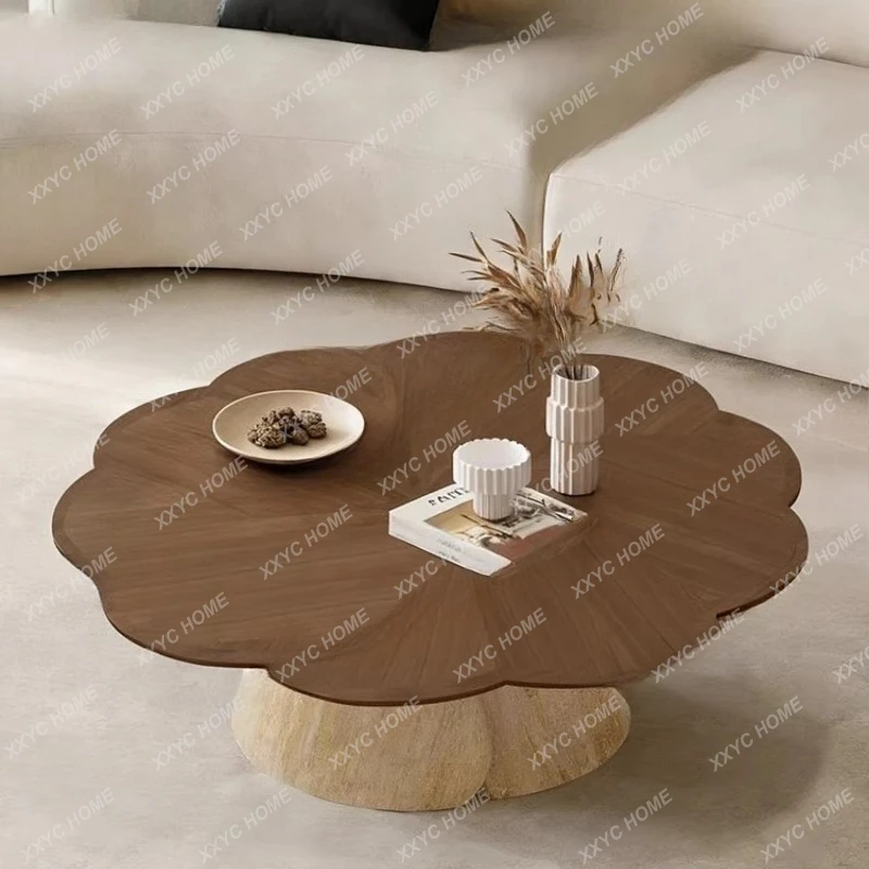 Q Medieval style solid wood petal coffee table living room home walnut coffee table
Q Medieval style solid wood petal coffee table living room home walnut coffee table