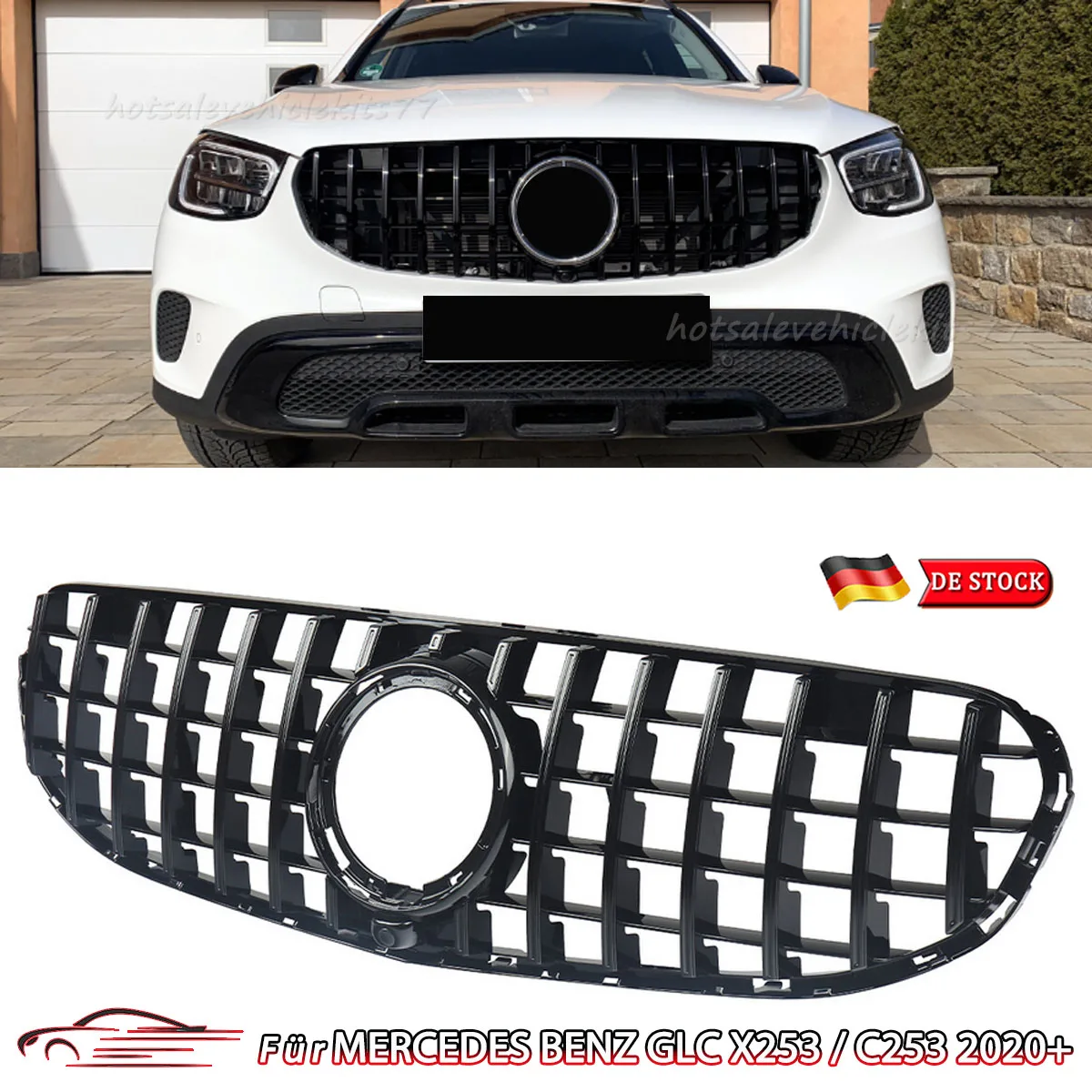 Front Racing Grille Gloss Black For Mercedes Benz X253 GLC300 GLC300e GLC43 AMG 2020 2021 2022 2023 GT R style car grill grid
Front Racing Grille Gloss Black For Mercedes Benz X253 GLC300 GLC300e GLC43 AMG 2020 2021 2022 2023 GT R style car grill grid