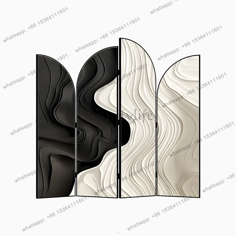 Modern simple screen partition light luxury blocking foldable movable cream wind
Modern simple screen partition light luxury blocking foldable movable cream wind