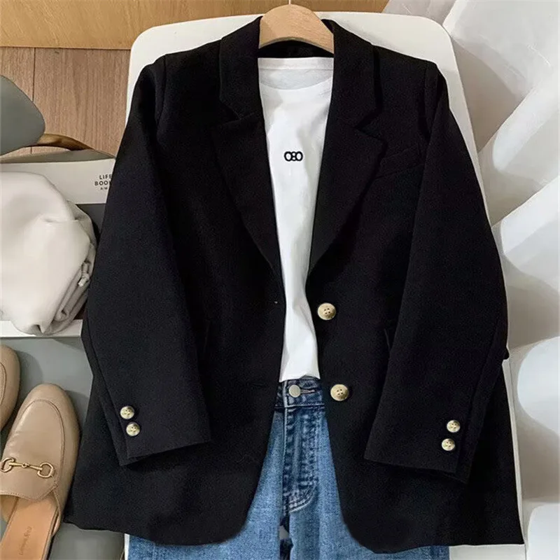 Lemon Color Loose Casual Women's Suit Jacket Spring New Style Two Buttons Classic Korean Version Fashionable Outerwear
Lemon Color Loose Casual Women's Suit Jacket Spring New Style Two Buttons Classic Korean Version Fashionable Outerwear