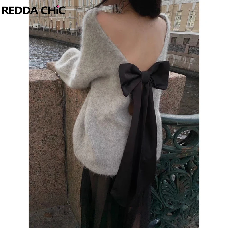 ReddaChic серый вязаный свитер с лентой, женский повседневный свободный удобный эластичный джемпер с длинными рукавами и круглым вырезом, топ Kawaii, осенне-зимняя одежда
ReddaChic серый вязаный свитер с лентой, женский повседневный свободный удобный эластичный джемпер с длинными рукавами и круглым вырезом, топ Kawaii, осенне-зимняя одежда