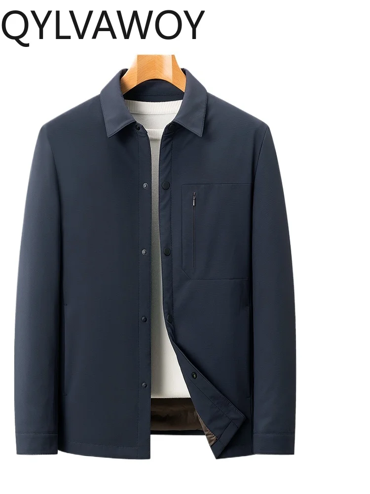 QYLVAWOY 83% Polyamide Middle-Aged Men's Business Lapel Down Jacket Winter Warm Dad's Outfit Official Style Outerwear LJ2588
QYLVAWOY 83% Polyamide Middle-Aged Men's Business Lapel Down Jacket Winter Warm Dad's Outfit Official Style Outerwear LJ2588