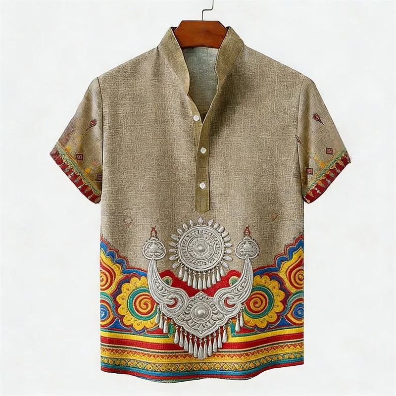 Linen men's short sleeved shirt, fashionable trend, loose top, street outdoor, casual and comfortable
Linen men's short sleeved shirt, fashionable trend, loose top, street outdoor, casual and comfortable