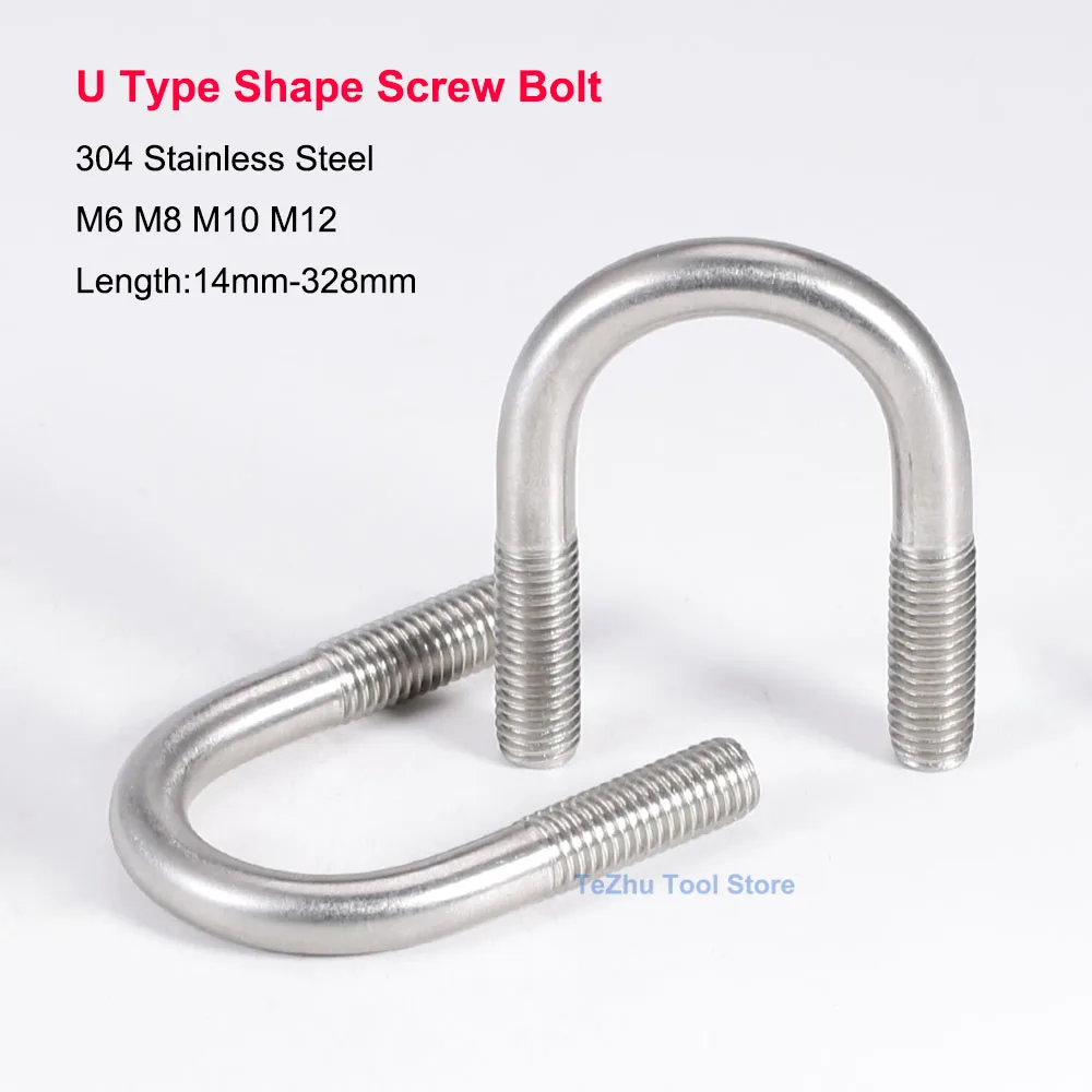 304 Stainless Steel U Type Shape Screw Bolt Pipe Clamp M6 M8 M10 M12 Length 14mm-328mm
304 Stainless Steel U Type Shape Screw Bolt Pipe Clamp M6 M8 M10 M12 Length 14mm-328mm