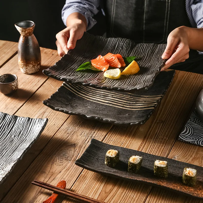 Japanese-style Wood Grain Dinner Plate Household Ceramic Salad Plate Sushi Pottery Dish Kitchen Tableware Dinnerware Tray
Japanese-style Wood Grain Dinner Plate Household Ceramic Salad Plate Sushi Pottery Dish Kitchen Tableware Dinnerware Tray