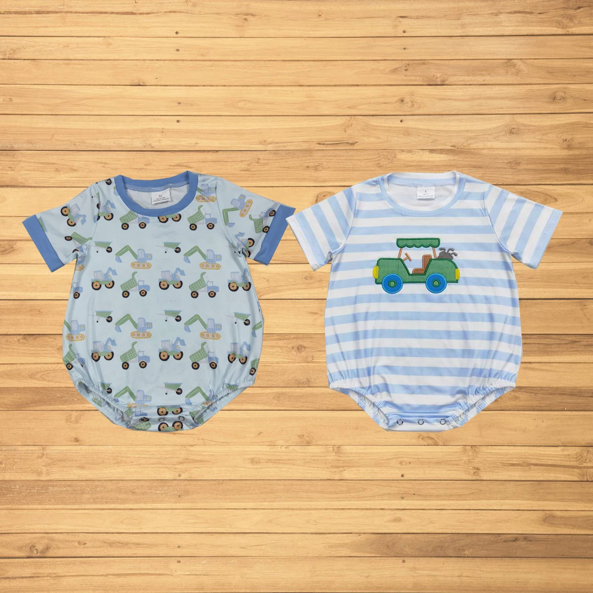 Wholesale hot sale western boutique newborn toddler children clothes Baby Boys Short Sleeves Blue Excavators Plaid Rompers
Wholesale hot sale western boutique newborn toddler children clothes Baby Boys Short Sleeves Blue Excavators Plaid Rompers
