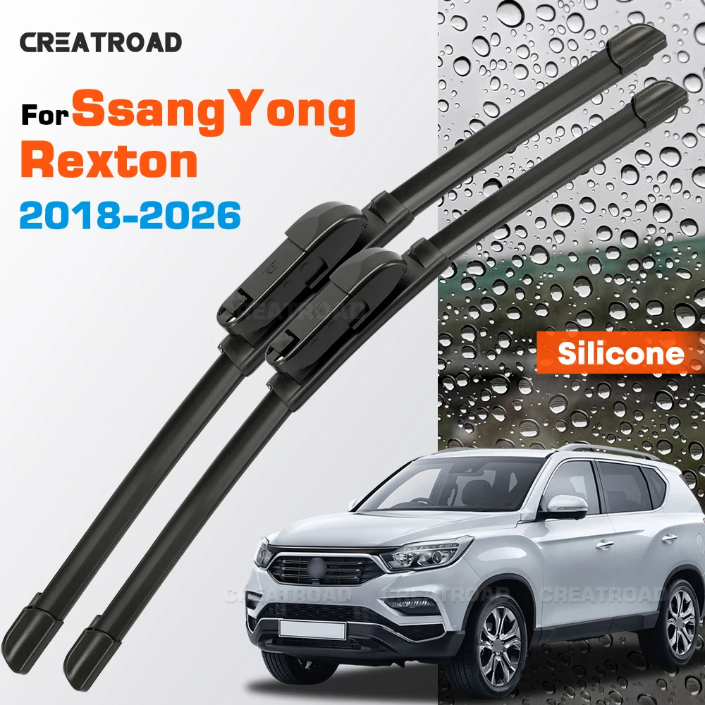 Silicone Wiper Blades Fit For SsangYong Rexton Y400 Y450 Y461 2018-2026 Coated Silent HD Car Windshield Wipers 26"+20"
Silicone Wiper Blades Fit For SsangYong Rexton Y400 Y450 Y461 2018-2026 Coated Silent HD Car Windshield Wipers 26"+20"