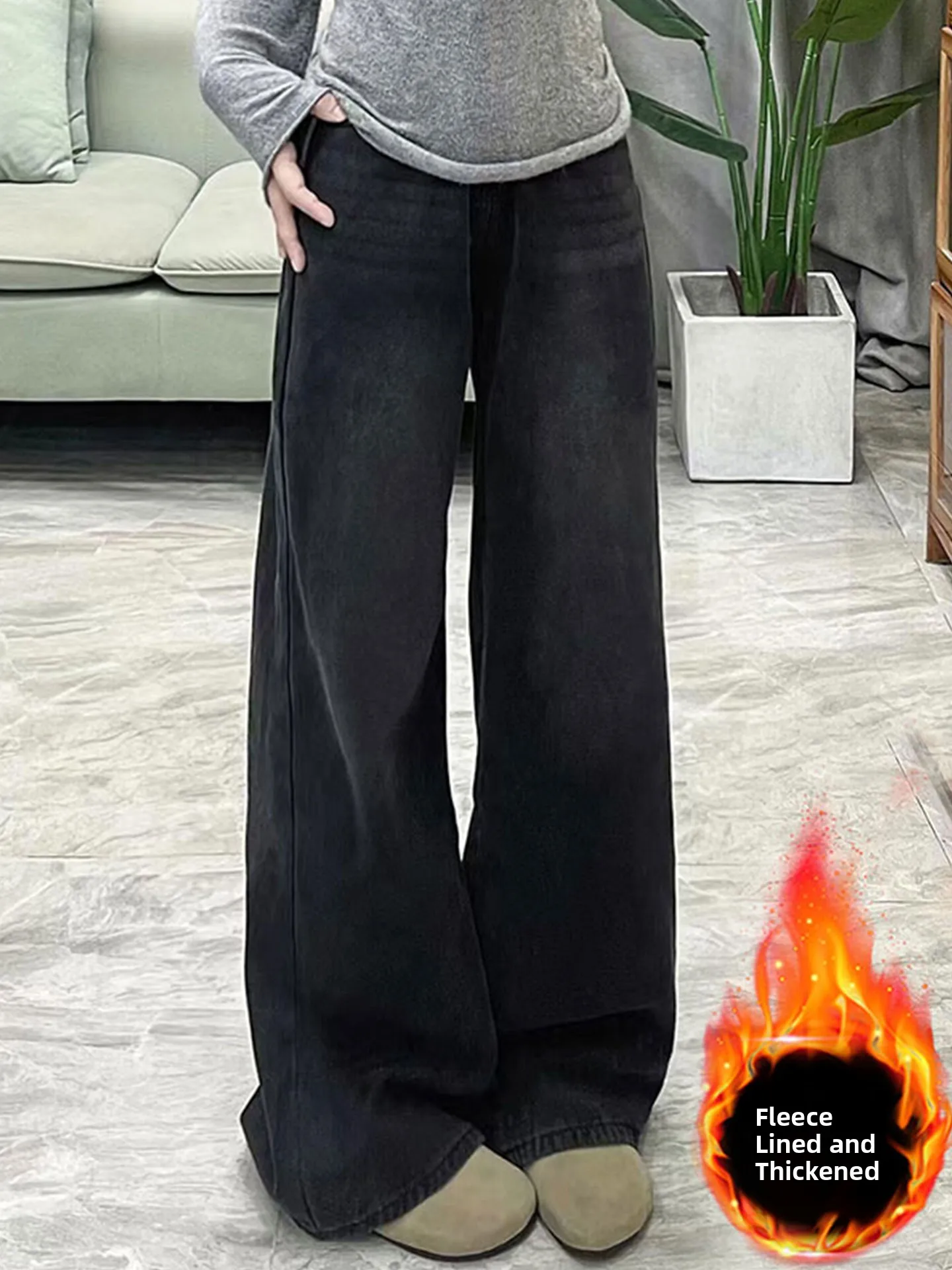 plus Size Women's Wide Leg Denim Jeans Fce Lined Thiened Loose Fit Autumn Winter Long Pants Casual High Waist ket
plus Size Women's Wide Leg Denim Jeans Fce Lined Thiened Loose Fit Autumn Winter Long Pants Casual High Waist ket