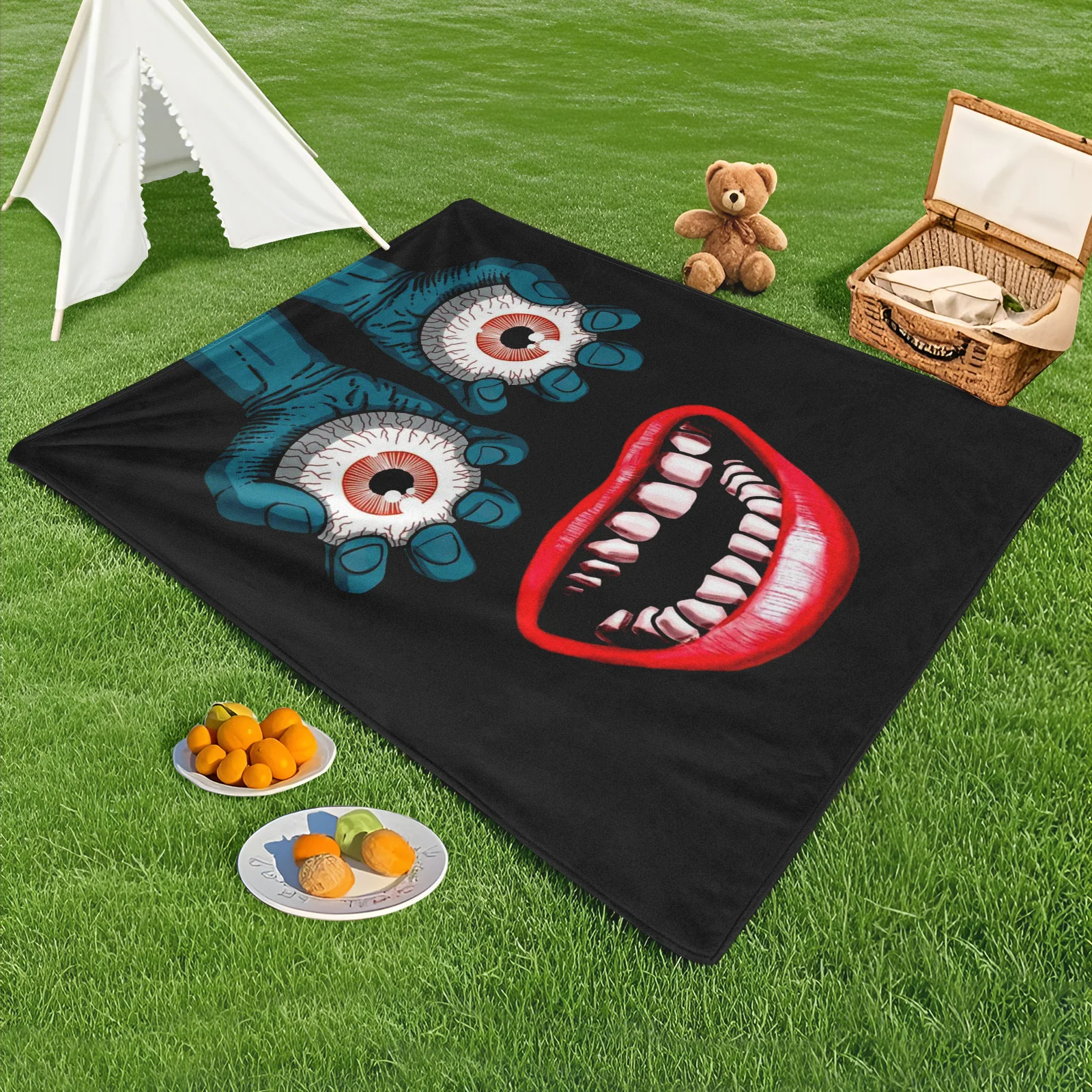 Eye Pattern Red Blanket On Black Background For Outdoor Use With Creative And Striking Design For Impact
Eye Pattern Red Blanket On Black Background For Outdoor Use With Creative And Striking Design For Impact