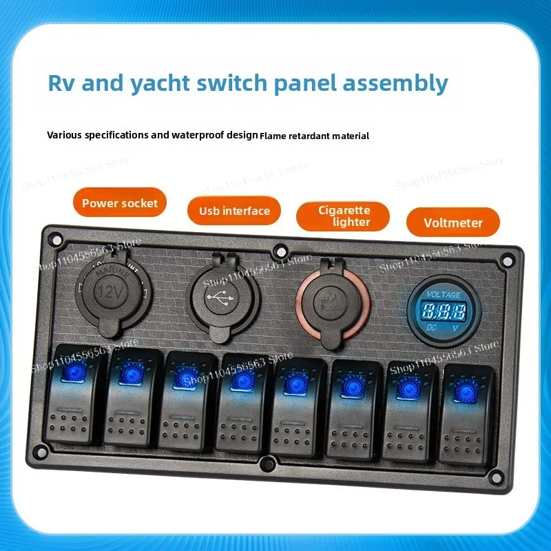 12V/24V Waterproof Rocker Switch Panel, Multi-Way Control Accessory for Boat & RV Modification