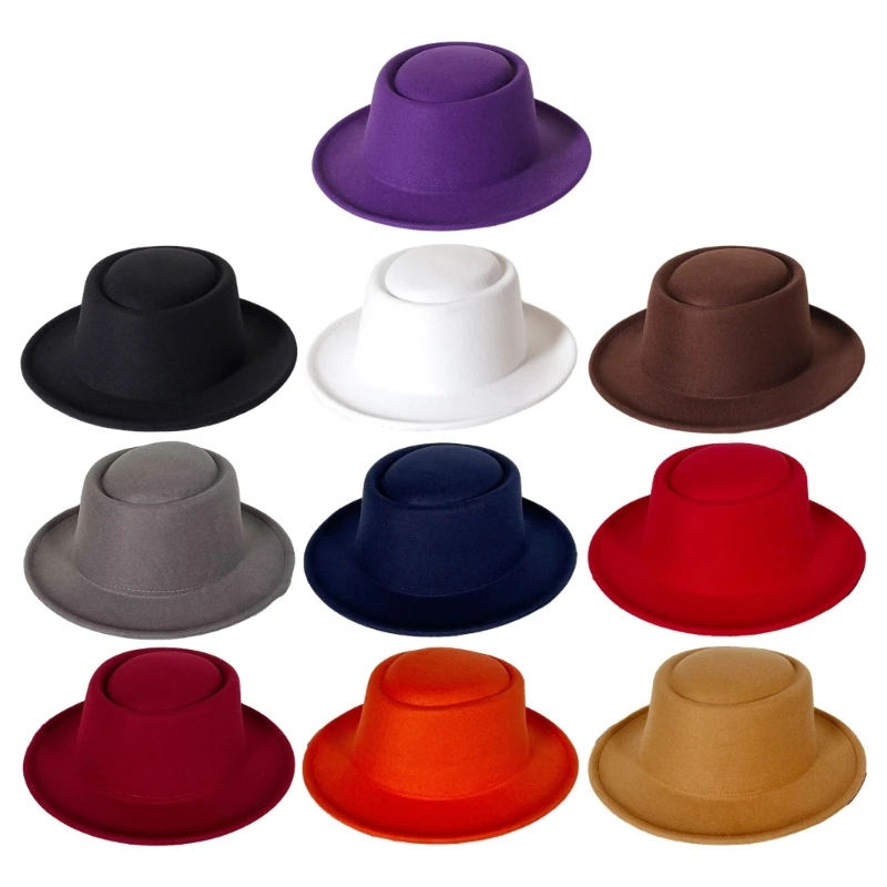 Vintage Fedora Cap Western Solid Color Short Brim Flat Top Hat Women Men Causal Outdoor Trilby Hat Party Stage Photo Props
Vintage Fedora Cap Western Solid Color Short Brim Flat Top Hat Women Men Causal Outdoor Trilby Hat Party Stage Photo Props