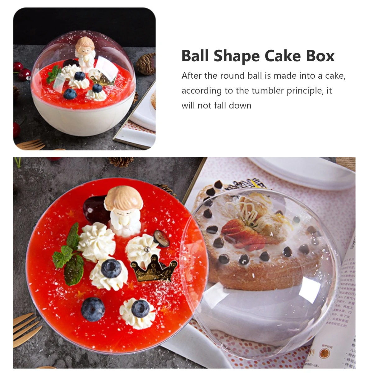 10pcs Transparent Mousse Cake Container Safe Lightweight Portable Ball Shape Cake Box Plastic Storage Decorative
10pcs Transparent Mousse Cake Container Safe Lightweight Portable Ball Shape Cake Box Plastic Storage Decorative