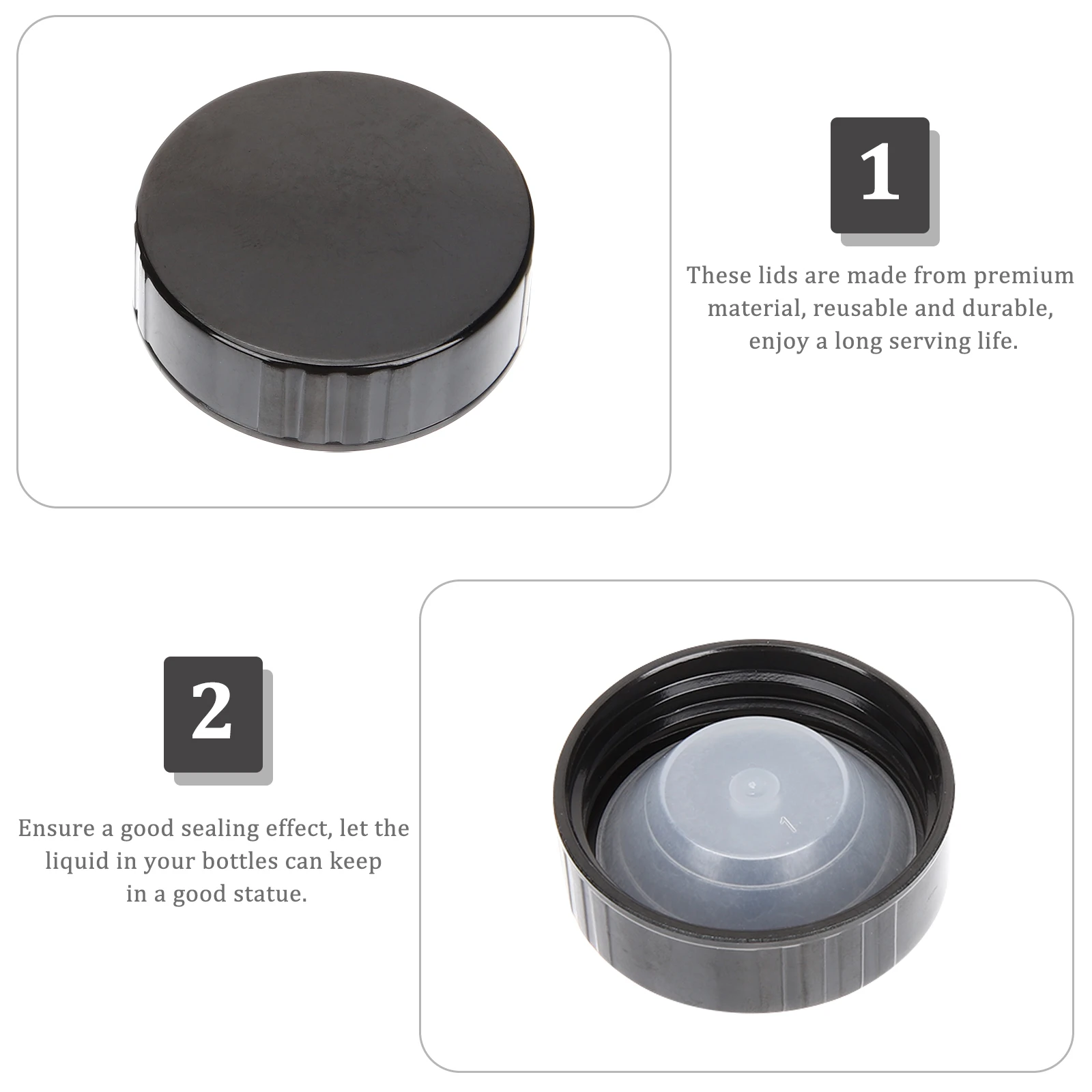 12pcs Black Spiral Lids Reusable Plastic Bottle Caps Sealed Leak Proof Beer Wine Cosmetics Supplies
12pcs Black Spiral Lids Reusable Plastic Bottle Caps Sealed Leak Proof Beer Wine Cosmetics Supplies