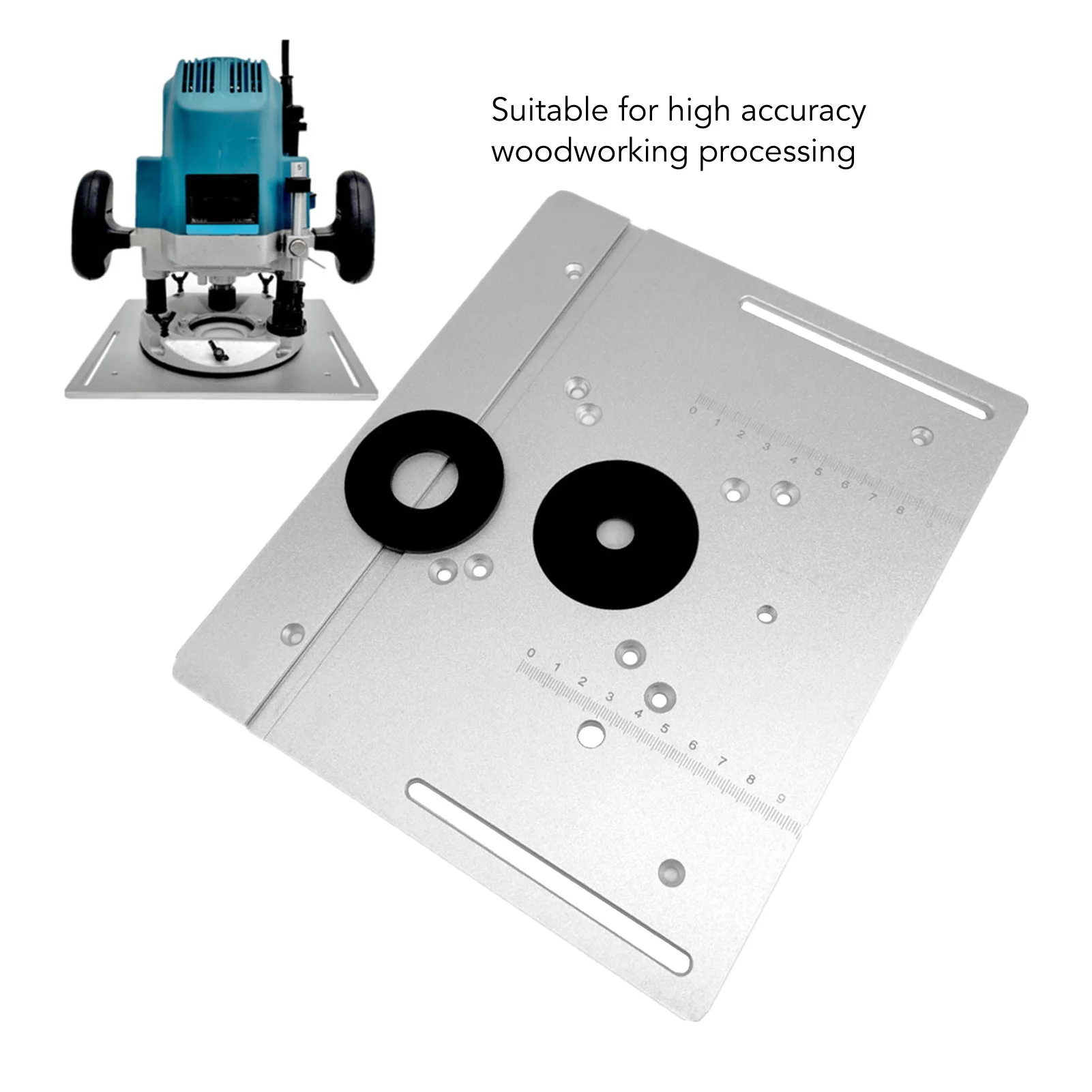 2 in 1 Router Table Insert Plate Aluminum Alloy High Hardness with Center Hole for Precision Woodworking Bench Milling Trimming
2 in 1 Router Table Insert Plate Aluminum Alloy High Hardness with Center Hole for Precision Woodworking Bench Milling Trimming
