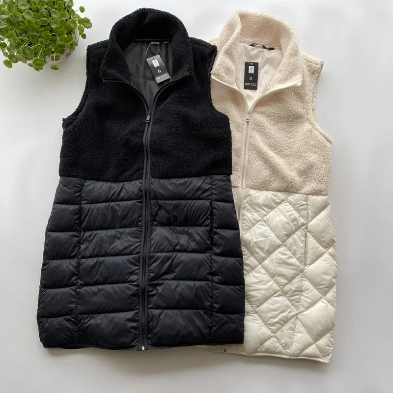 Spring New Arrival Medium Length down Cotton Vest Ladies Jaet Lamb Fur Splicing Zipper Closure Commute Sle Pure Color
Spring New Arrival Medium Length down Cotton Vest Ladies Jaet Lamb Fur Splicing Zipper Closure Commute Sle Pure Color