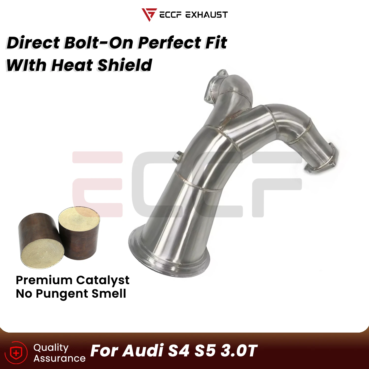 Sporty Downpipe For Audi S4 S5 3.0T Aggressive Sound Plug and Play Upgrade Performance
Sporty Downpipe For Audi S4 S5 3.0T Aggressive Sound Plug and Play Upgrade Performance
