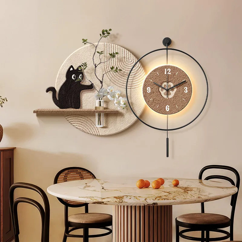 Antique style fun cat restaurant decoration hydroponic green plants dining table background wall clock wall lamp painting
Antique style fun cat restaurant decoration hydroponic green plants dining table background wall clock wall lamp painting