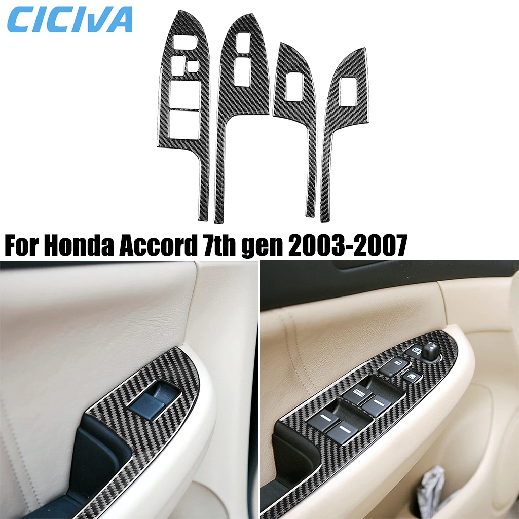 For Honda Accord 7th Gen 2003-2007 Carbon Fiber Window Lifting Control Panel Car Accessories Interior Cover Stickers Auto Trim
For Honda Accord 7th Gen 2003-2007 Carbon Fiber Window Lifting Control Panel Car Accessories Interior Cover Stickers Auto Trim